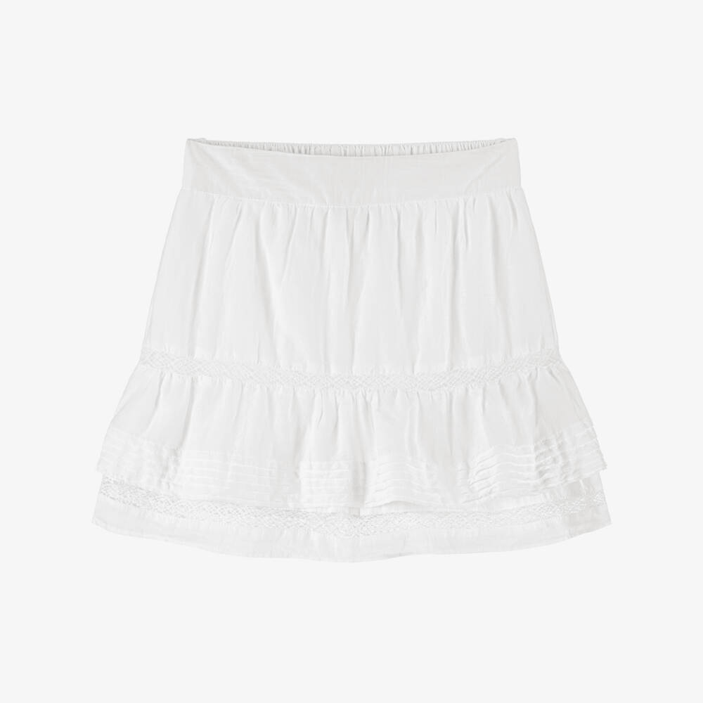 Zadig&Voltaire-Элегантная белая юбка с рюшами для девочек | Childrensalon Outlet