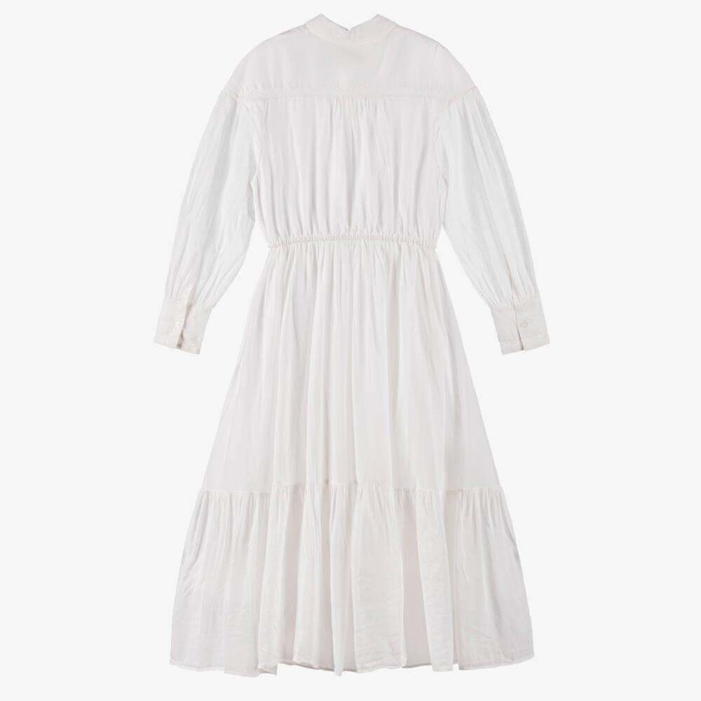 Zadig&Voltaire-فستان فاخر من الفوال الأبيض للبنات | Childrensalon Outlet