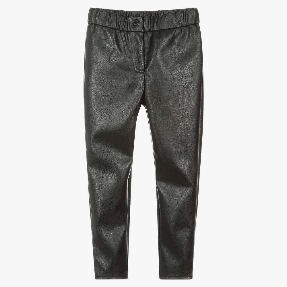 Childrens faux leather trousers top