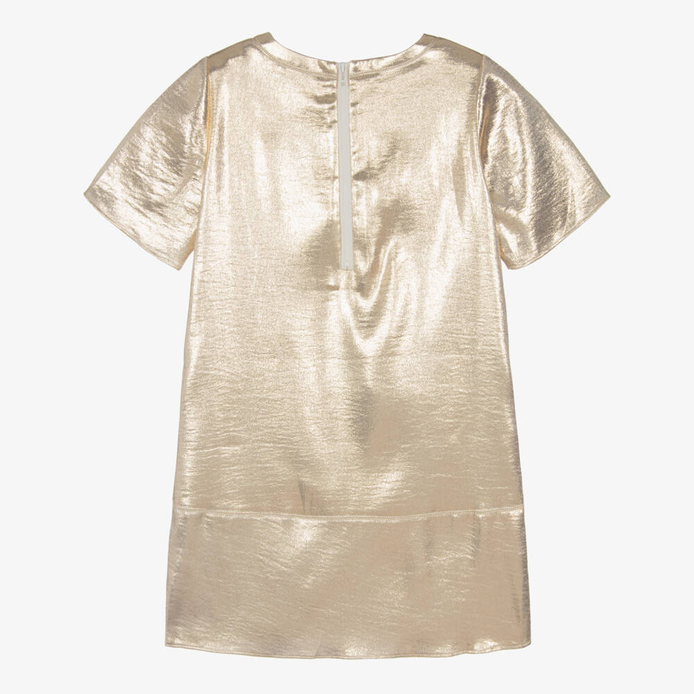 Zadig&Voltaire-فستان حفلات ذهبي براق للبنات | Childrensalon Outlet