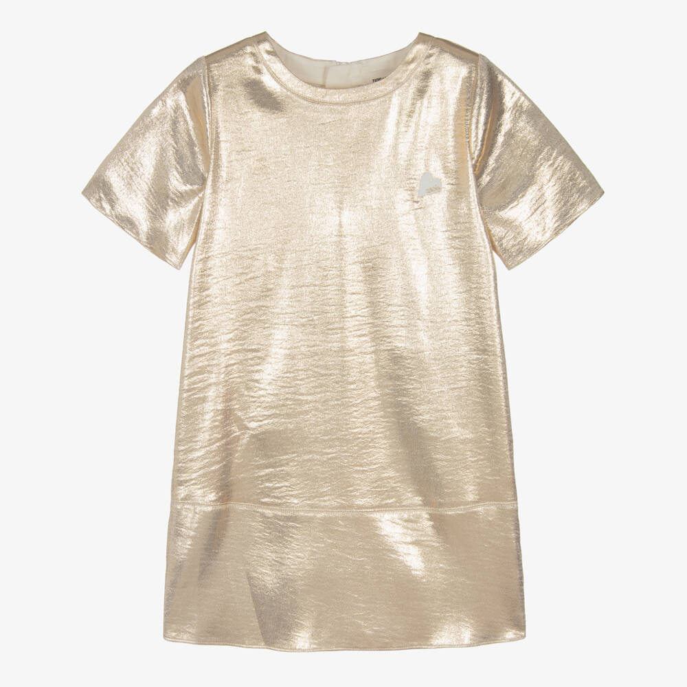 Zadig&Voltaire-فستان حفلات ذهبي براق للبنات | Childrensalon Outlet