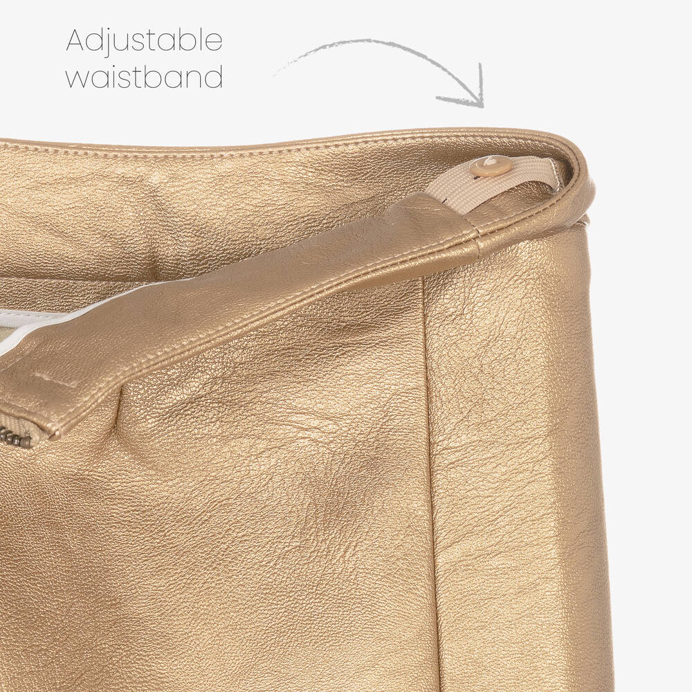 Zadig&Voltaire-Girls Gold Faux Leather Skirt | Childrensalon Outlet