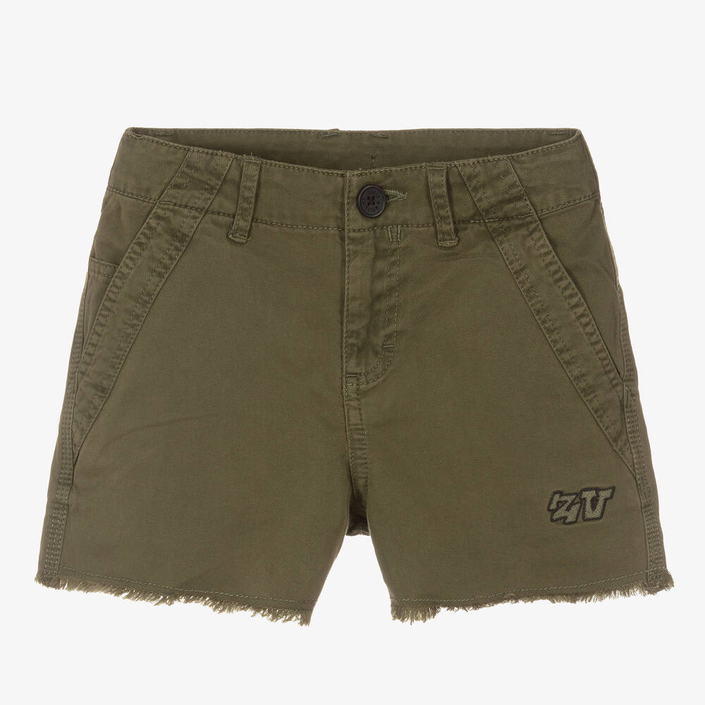 Zadig&Voltaire-Girls Green Cotton Shorts | Childrensalon Outlet