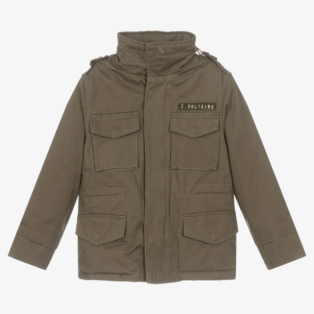 Ladies green parka coat store