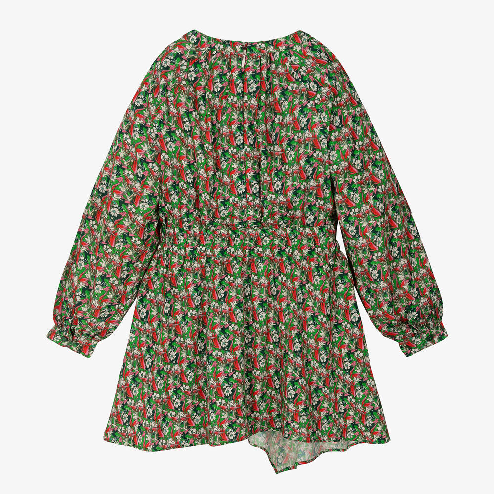 Zadig&Voltaire-Girls Green & Pink Floral Dress | Childrensalon Outlet