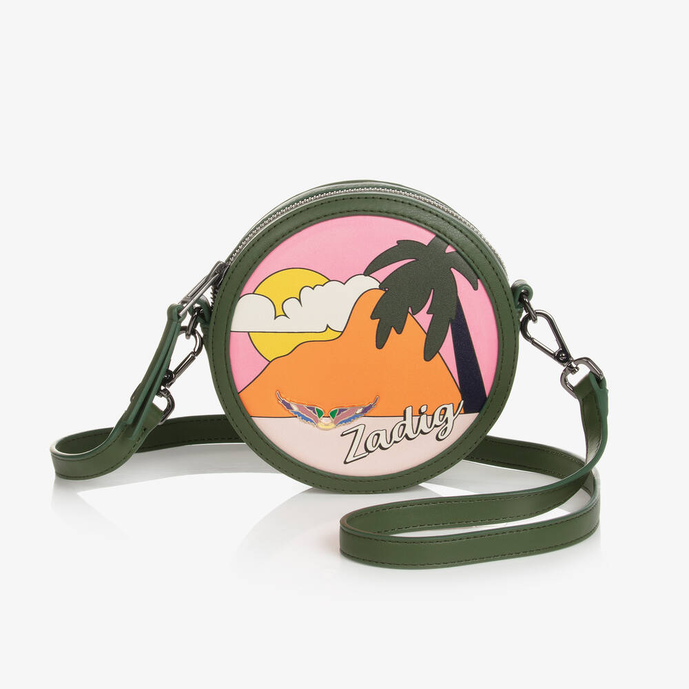 Zadig&Voltaire - Girls Green Round Shoulder Bag (15cm) | Childrensalon