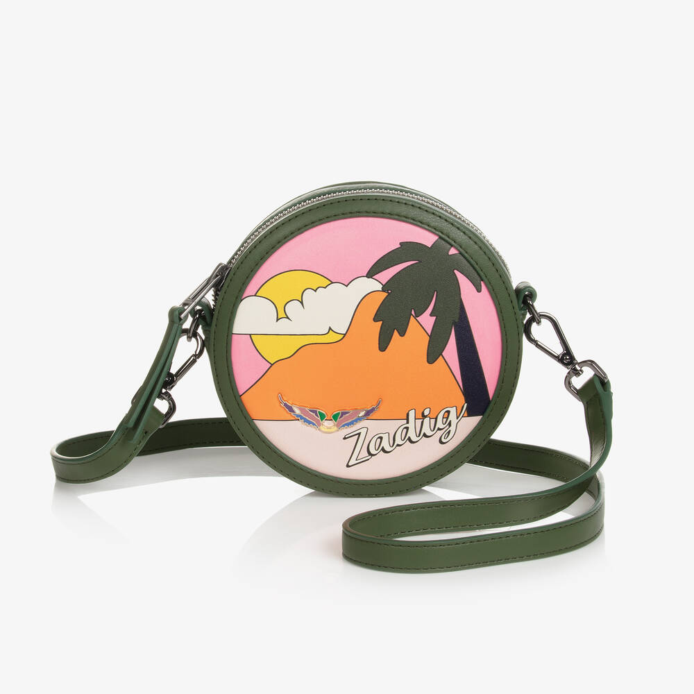 Zadig&Voltaire - Sac bandoulière rond vert (15 cm) | Childrensalon