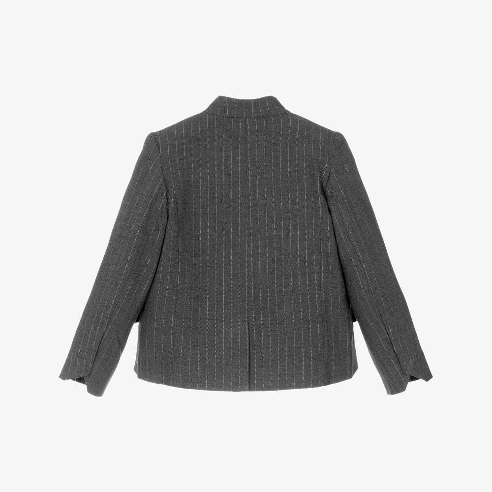 Zadig&Voltaire-Girls Grey & Silver Stripe Blazer | Childrensalon Outlet