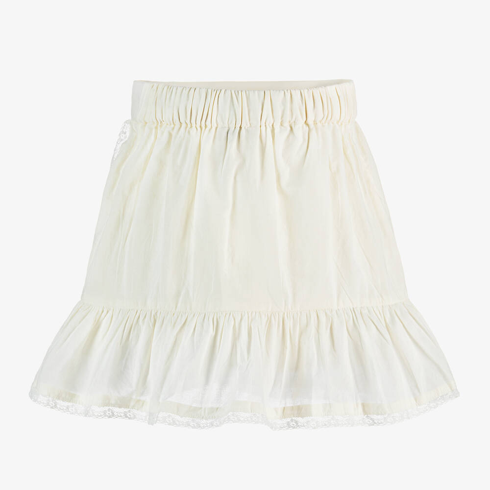 Zadig&Voltaire-Girls Ivory Cotton Ruffle Skirt | Childrensalon Outlet