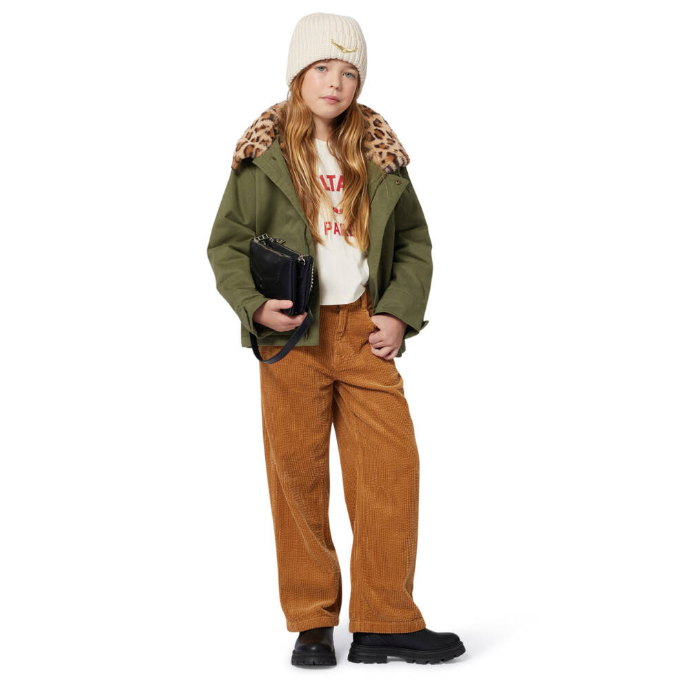 Zadig&Voltaire-Girls Ivory Cotton T-Shirt with Red Logo | Childrensalon Outlet