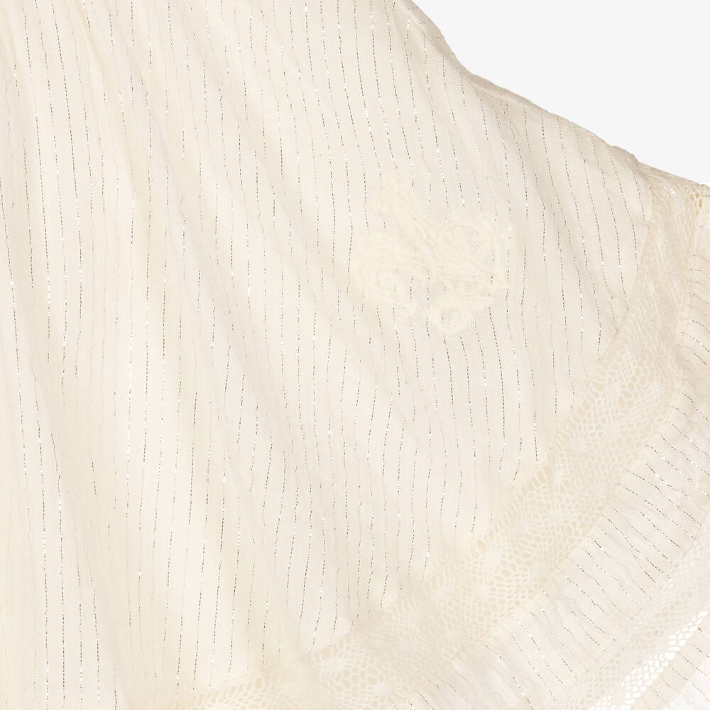 Zadig&Voltaire-Girls Ivory & Silver Cotton Skirt | Childrensalon Outlet