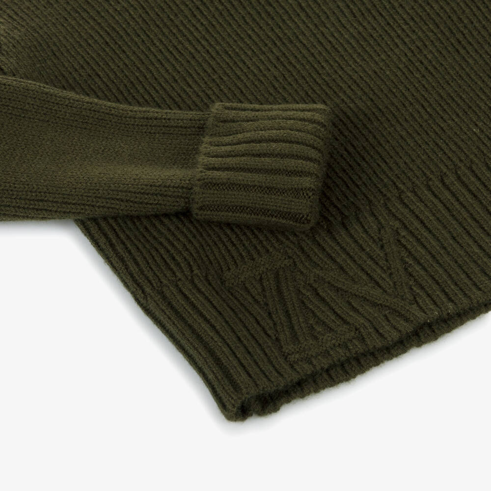 Zadig&Voltaire-بلوفر صوف محبوك لون أخضر للبنات | Childrensalon Outlet