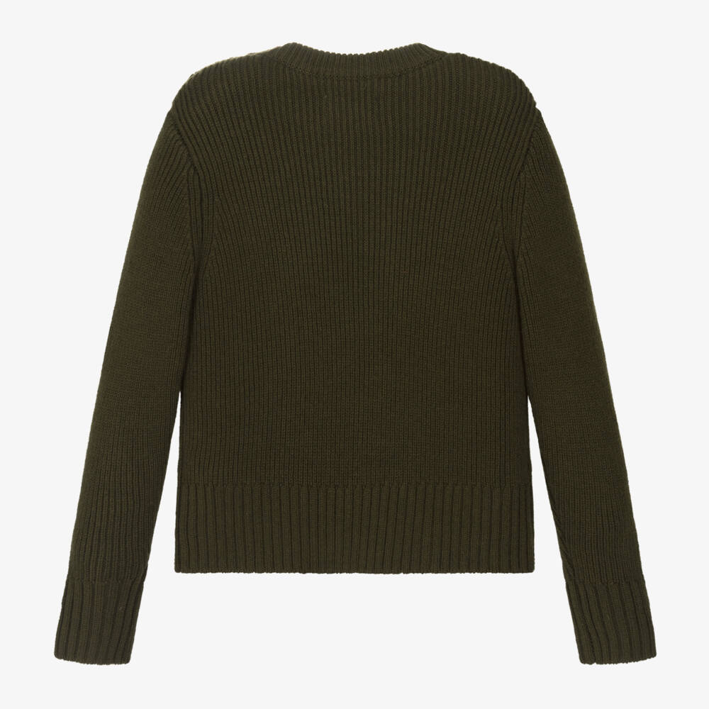 Zadig&Voltaire-بلوفر صوف محبوك لون أخضر للبنات | Childrensalon Outlet