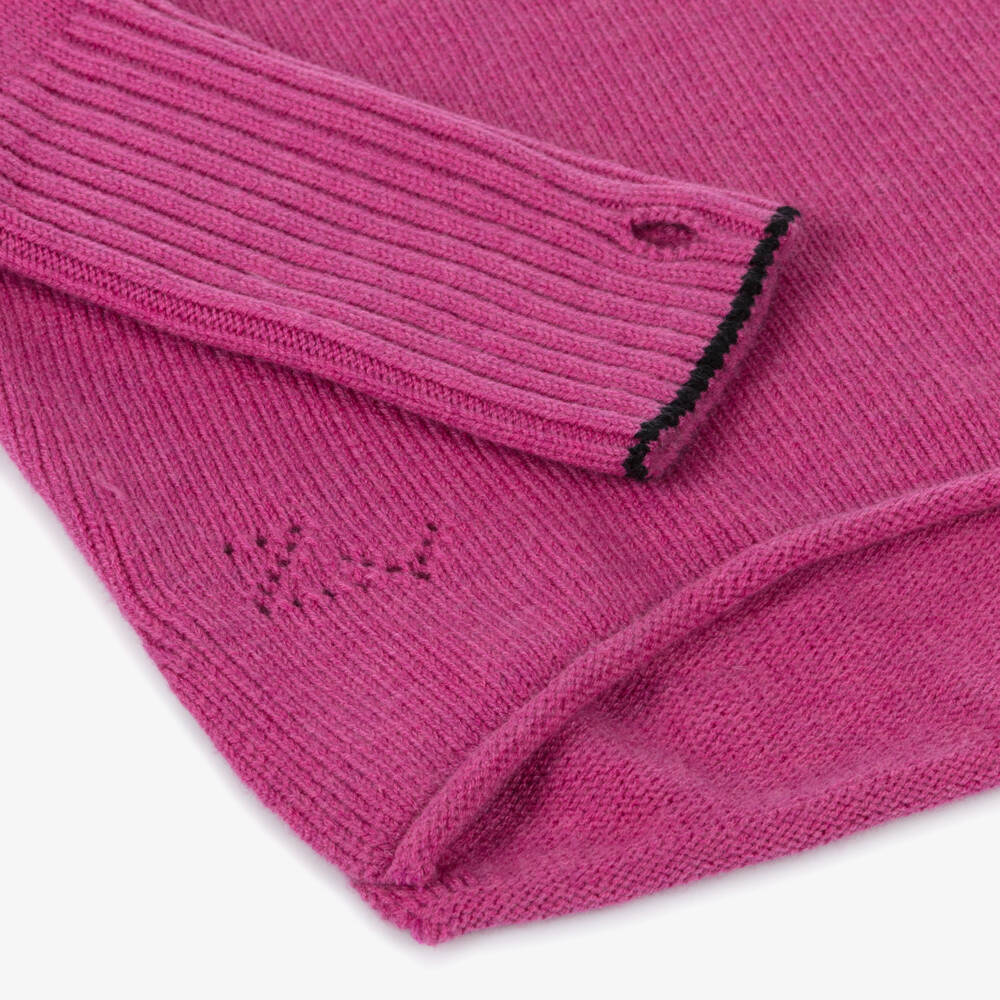 Zadig&Voltaire-Girls Magenta Wool Blend Jumper | Childrensalon Outlet
