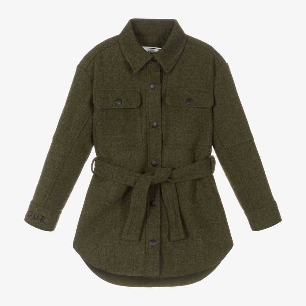 Zadig&Voltaire-Girls Olive Long Jacket | Childrensalon Outlet