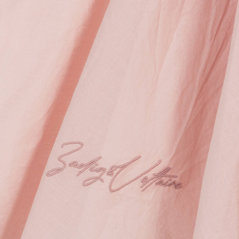 Zadig&Voltaire-Girls Pink Cotton Lace Trim Dress | Childrensalon Outlet