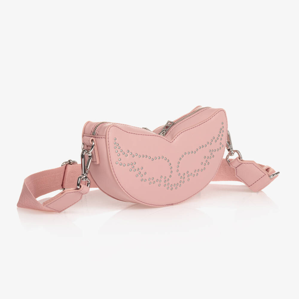 Zadig&Voltaire-Girls Pink Faux Leather Wings Bag (19cm) | Childrensalon Outlet