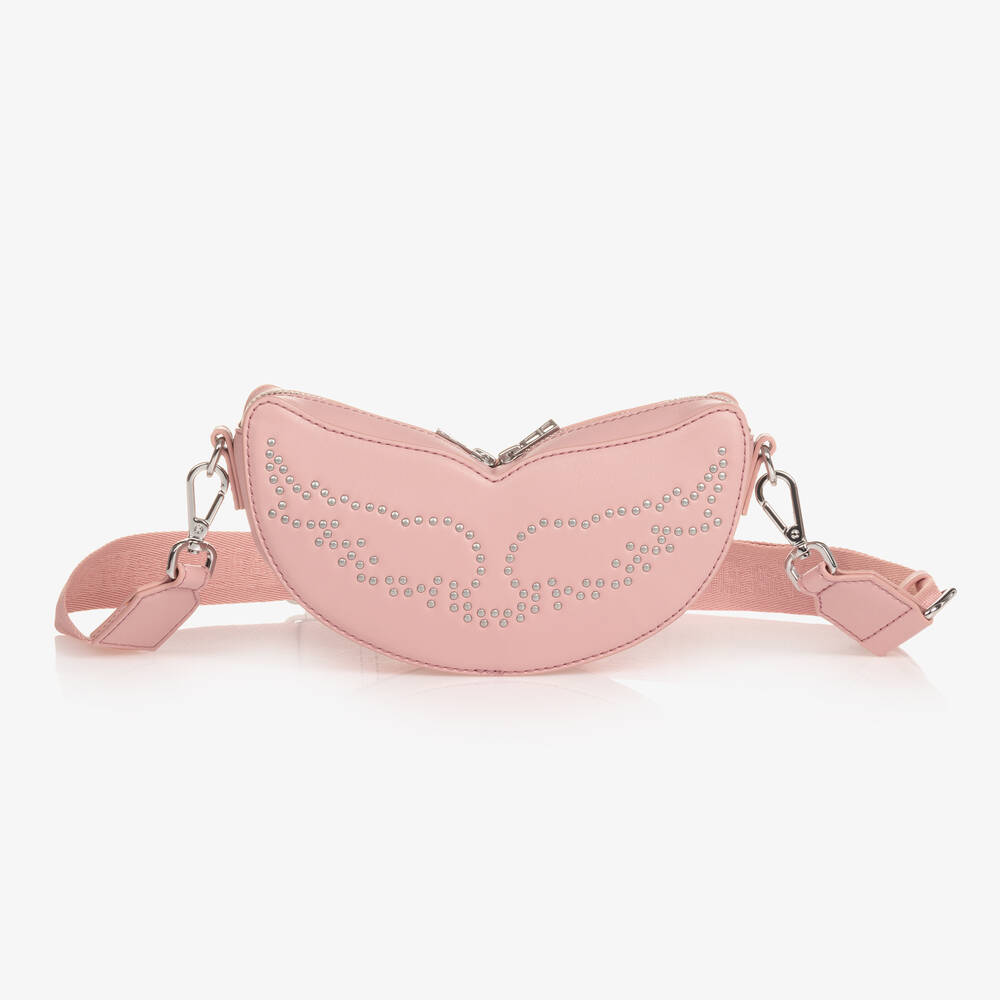 Zadig&Voltaire-Girls Pink Faux Leather Wings Bag (19cm) | Childrensalon Outlet