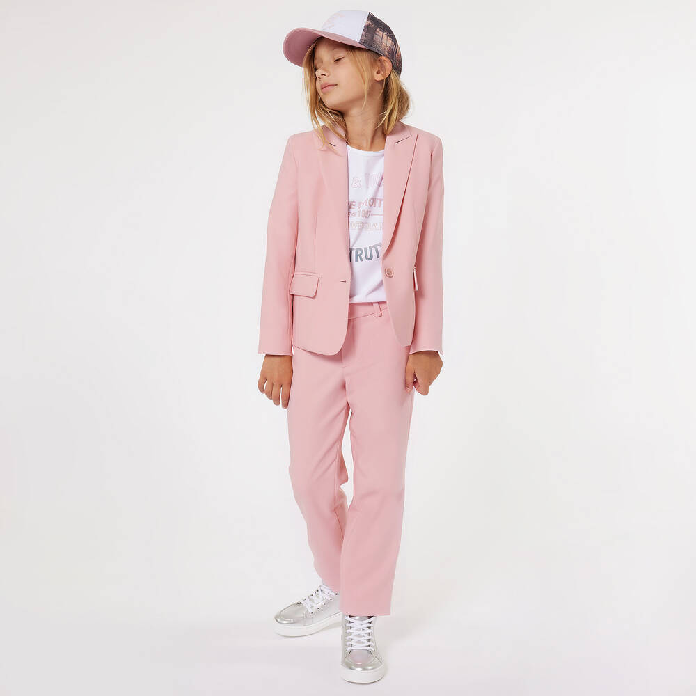Zadig&Voltaire-Girls Pink Viscose Twill Trousers | Childrensalon Outlet