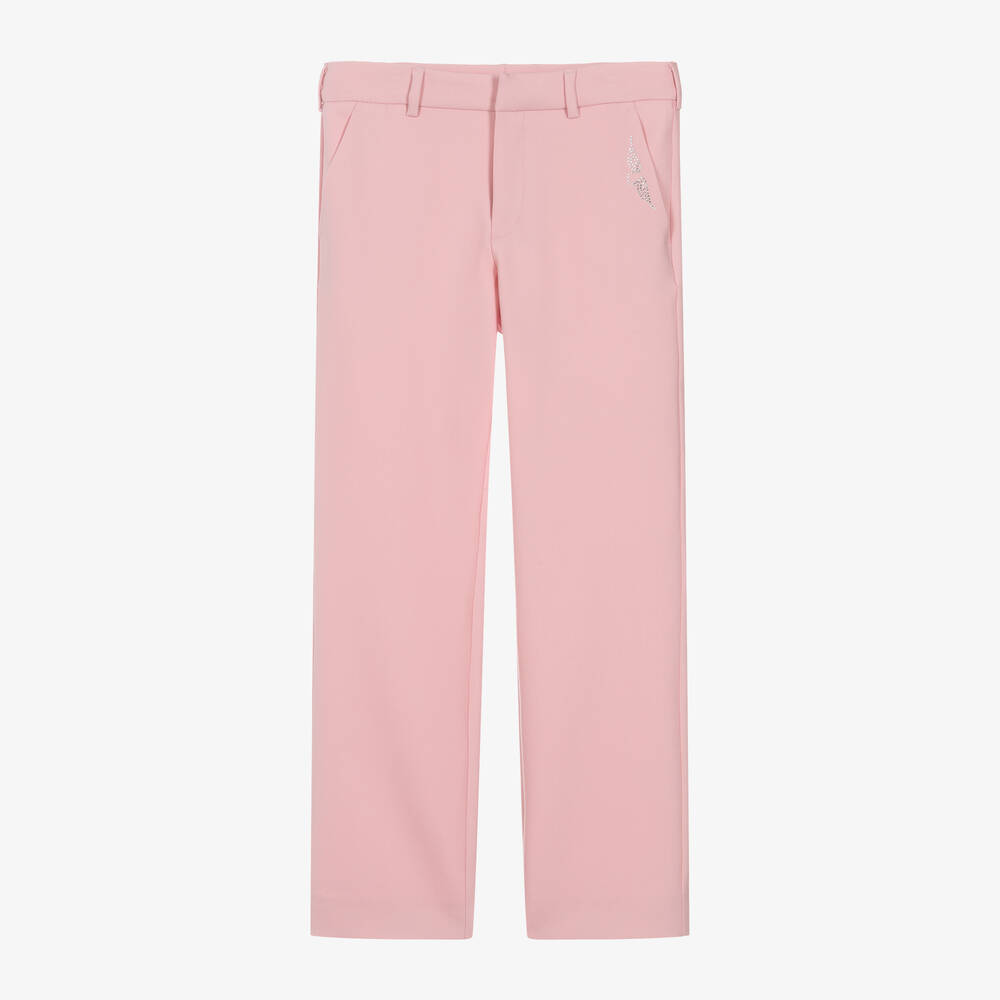 Zadig&Voltaire-Girls Pink Viscose Twill Trousers | Childrensalon Outlet