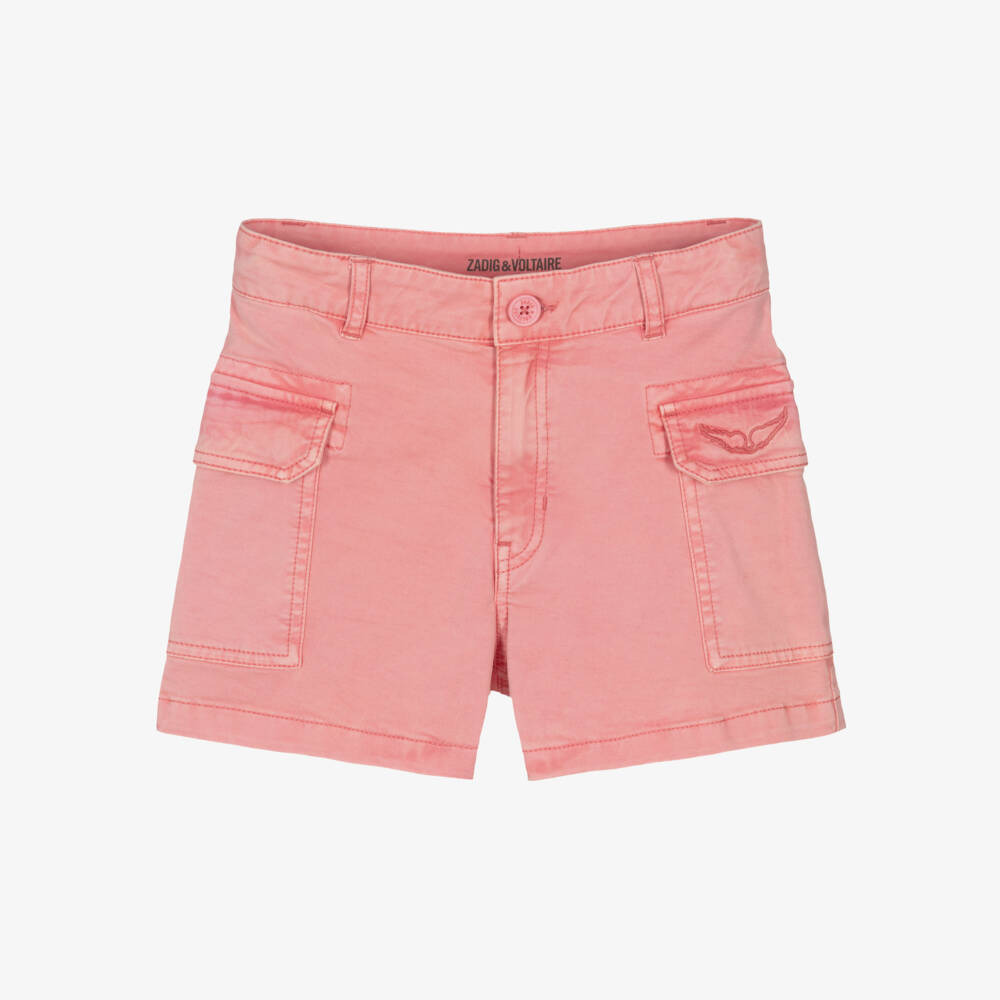 Zadig&Voltaire-شورت بناتي وردي من التويل العملي | Childrensalon Outlet