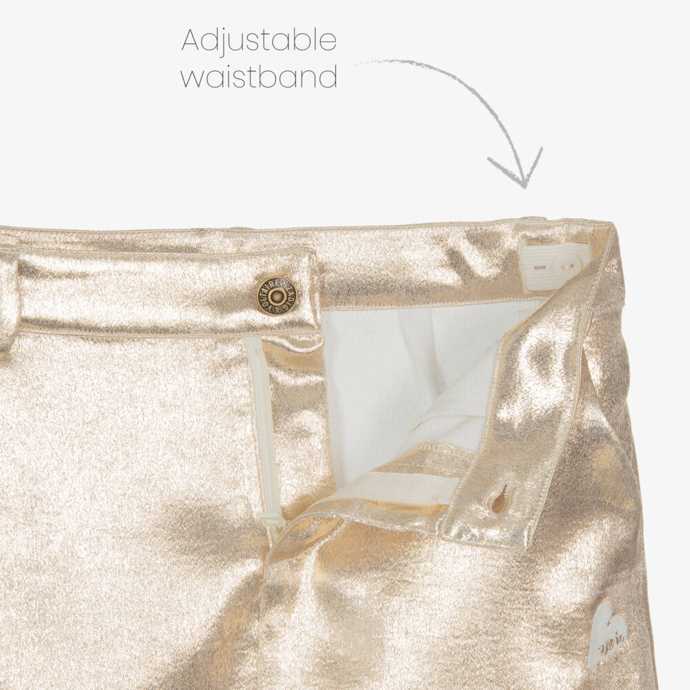 Zadig&Voltaire-Золотая блестящая юбка для девочек | Childrensalon Outlet