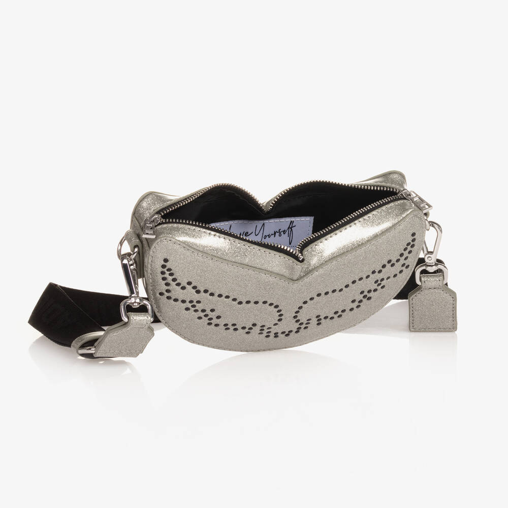 Zadig&Voltaire-Girls Silver Glitter Wings Bag (19cm) | Childrensalon Outlet