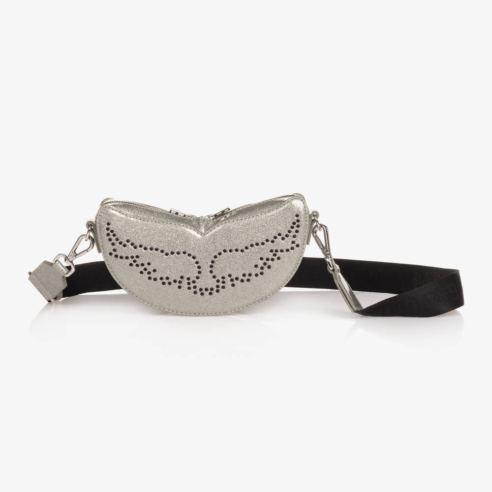 Zadig&Voltaire-Girls Silver Glitter Wings Bag (19cm) | Childrensalon Outlet