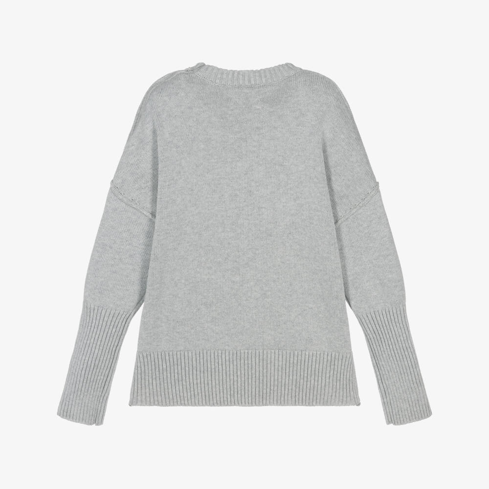 Zadig&Voltaire-Girls Soft Grey Amour Sweater | Childrensalon Outlet
