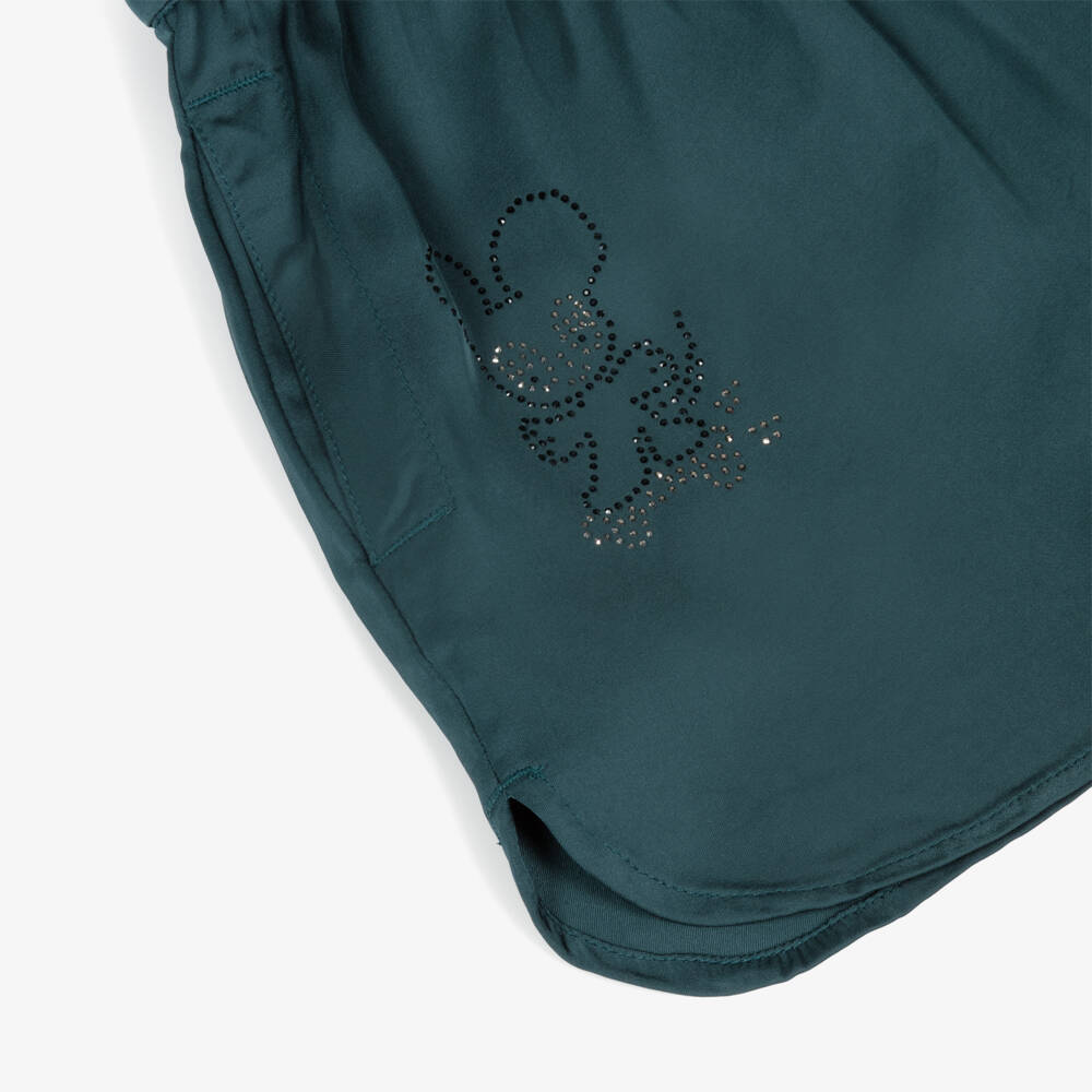 Zadig&Voltaire-شورت ساتان تركواز للبنات | Childrensalon Outlet