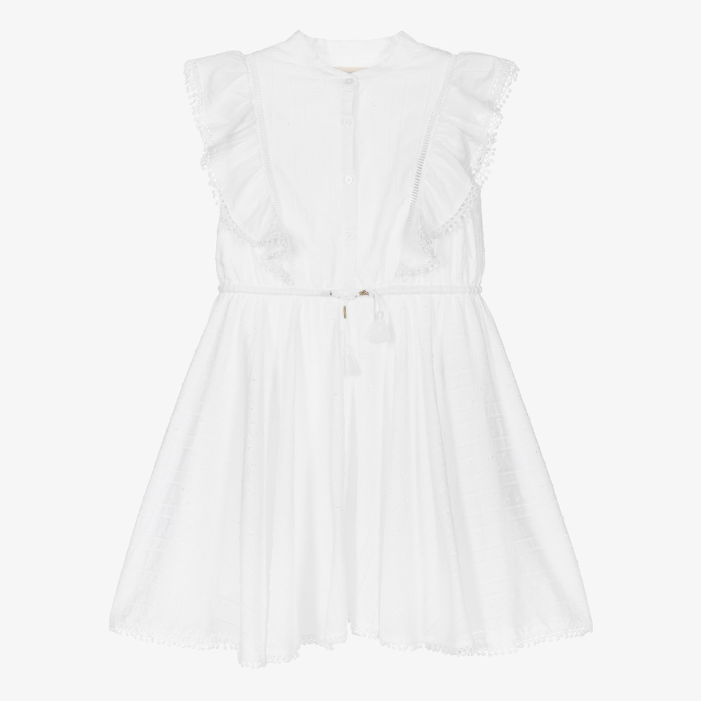 Zadig&Voltaire - Robe blanche en coton Fille | Childrensalon