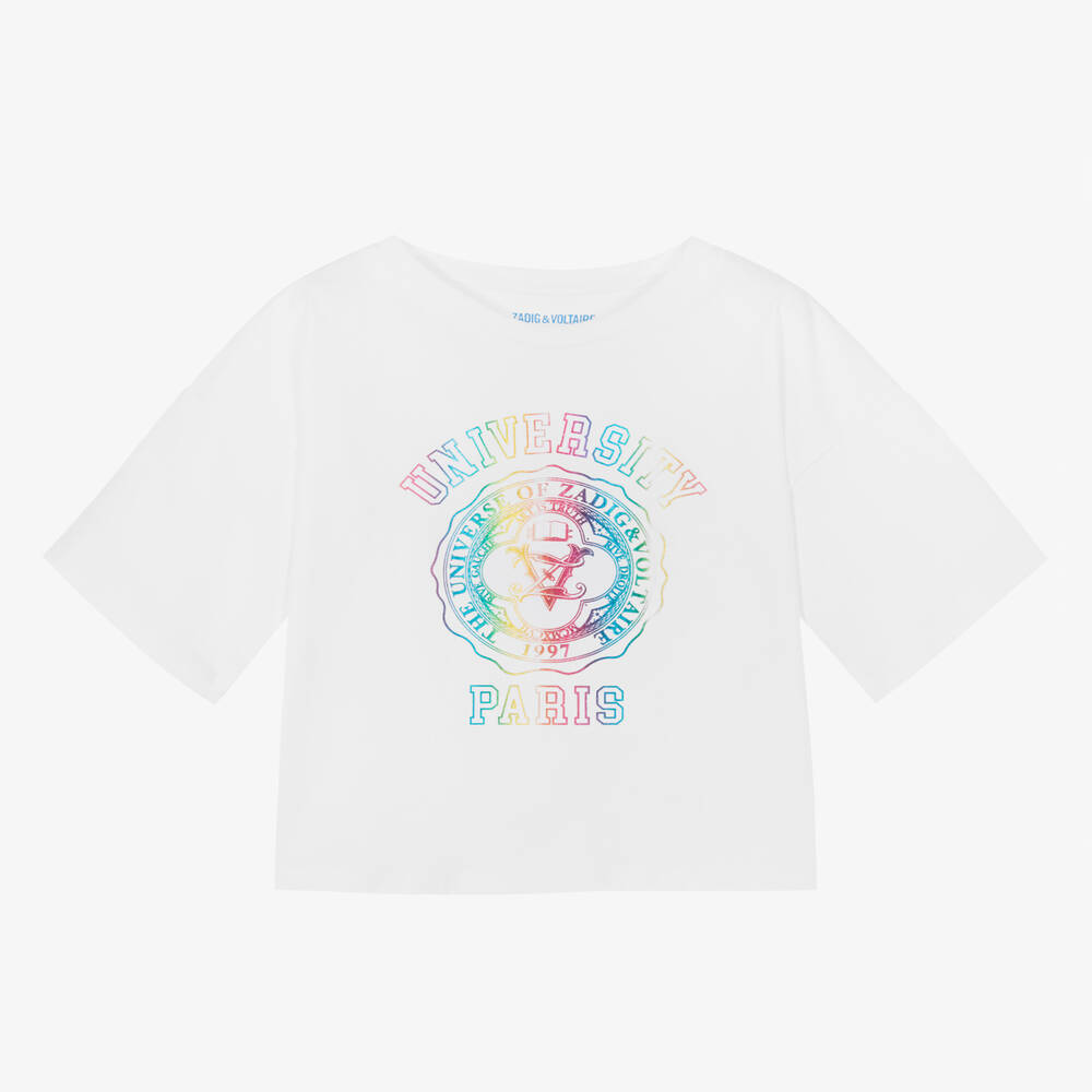 Zadig&Voltaire - Weißes Baumwoll-T-Shirt (M) | Childrensalon