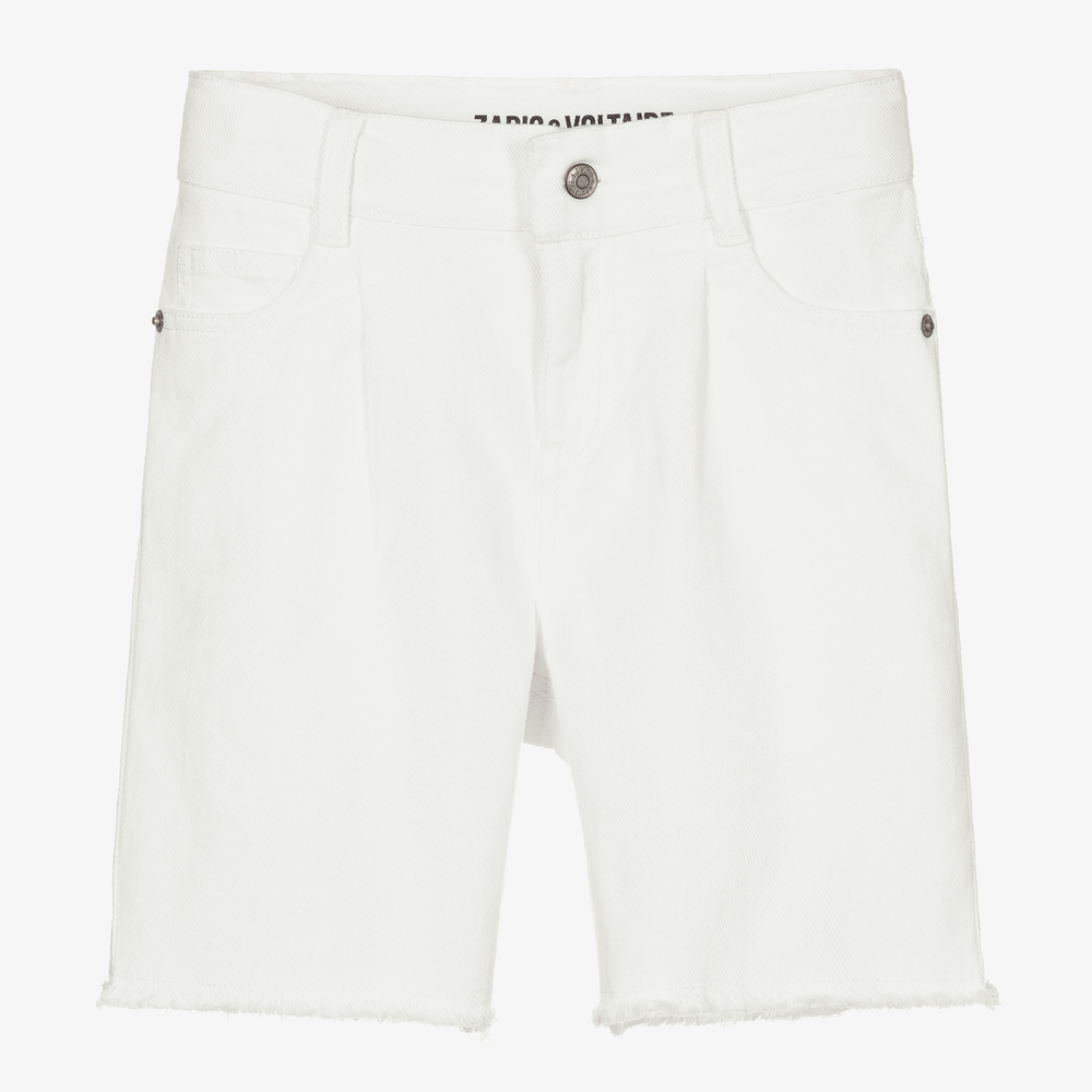 Zadig&Voltaire - Белые джинсовые шорты для девочек | Childrensalon
