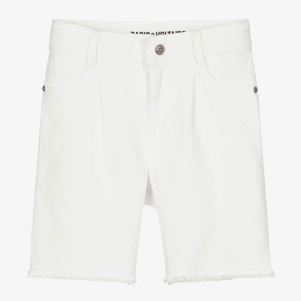 Zadig&Voltaire - Girls White Denim Shorts | Childrensalon