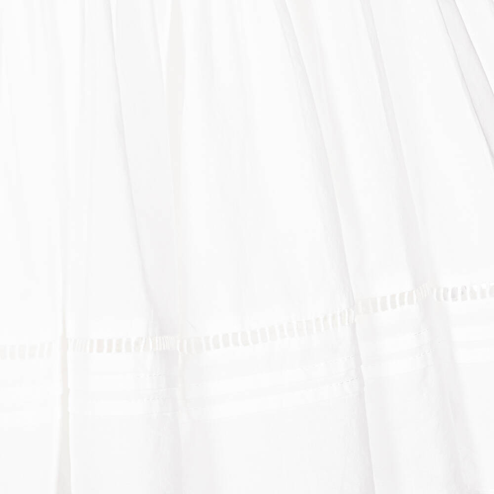 Zadig&Voltaire-Белое платье из органического хлопка с вышивкой | Childrensalon Outlet