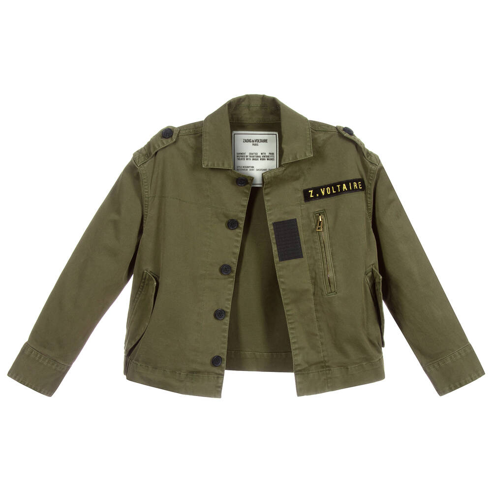 日本最級 Cotton Green Khaki - Zadig&Voltaire Jacket Childrensalon | ジャケット・アウター