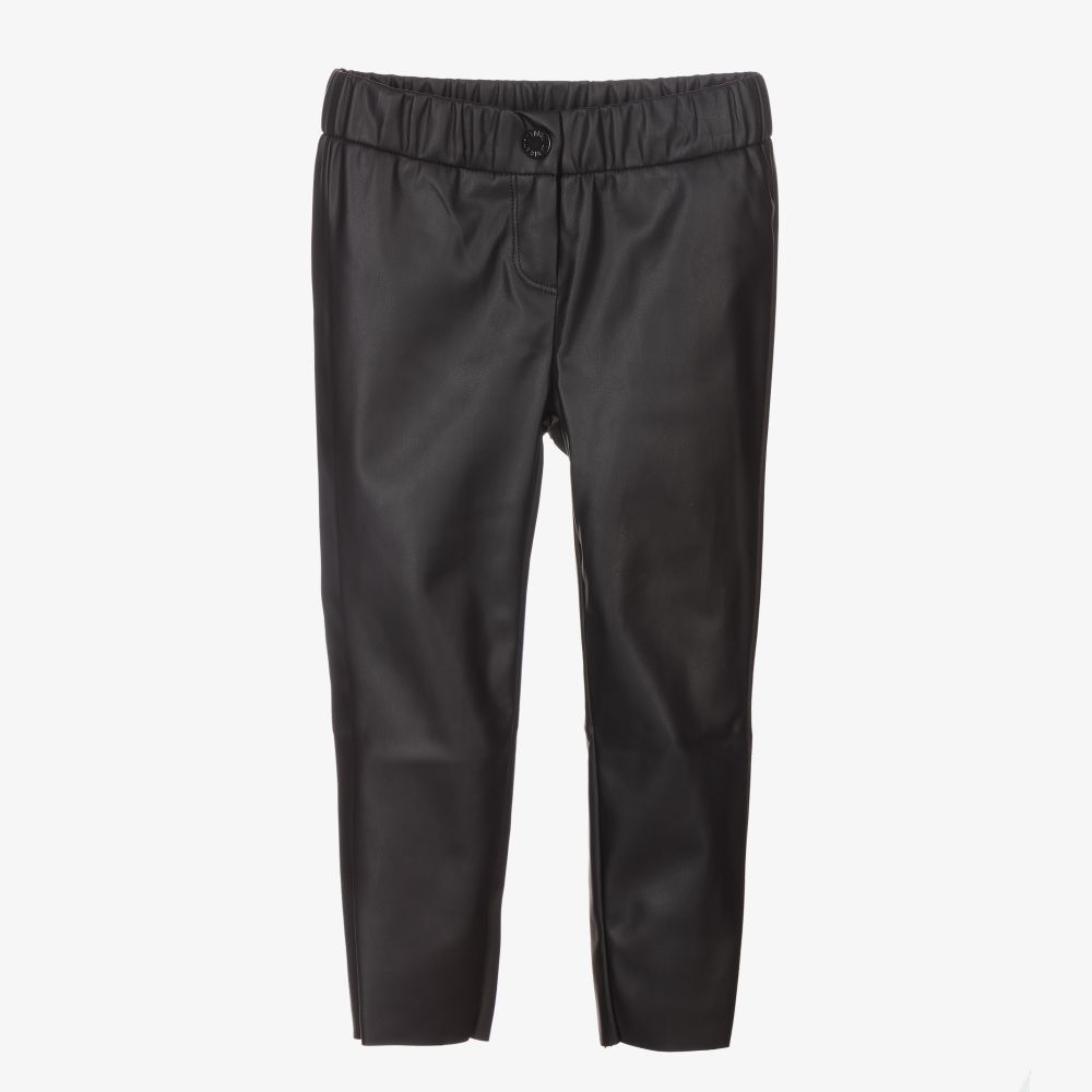 Zadig&Voltaire - Pantalon noir en similicuir  | Childrensalon