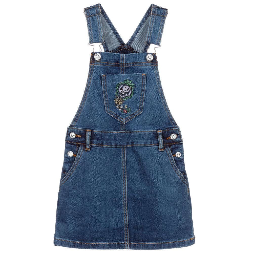 Zadig&Voltaire - Blaues Jeans-Latzkleid | Childrensalon