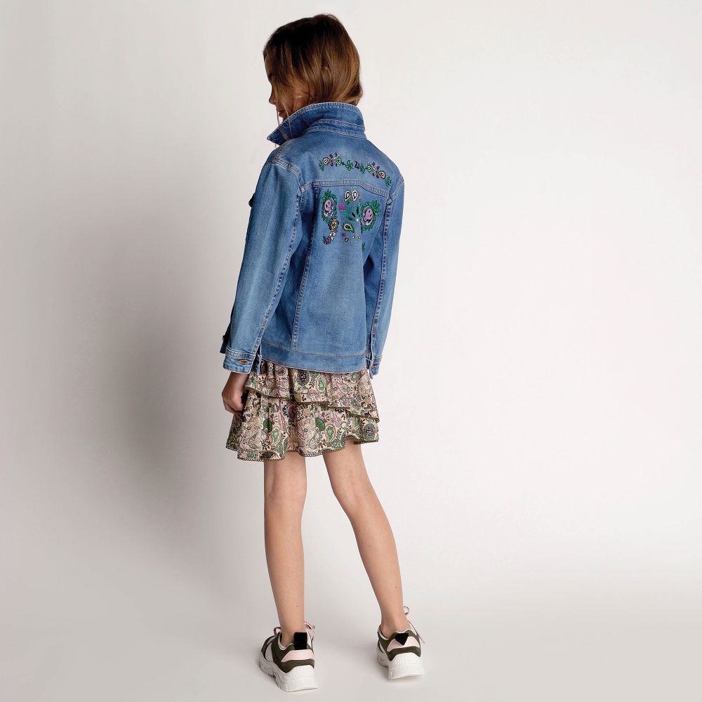 Zadig&Voltaire - Girls Blue Denim Jacket | Childrensalon Outlet