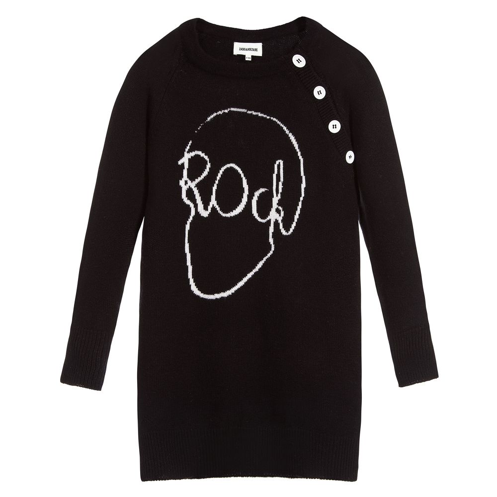 Zadig&Voltaire - Rock Logo Knitted Wool Dress | Childrensalon