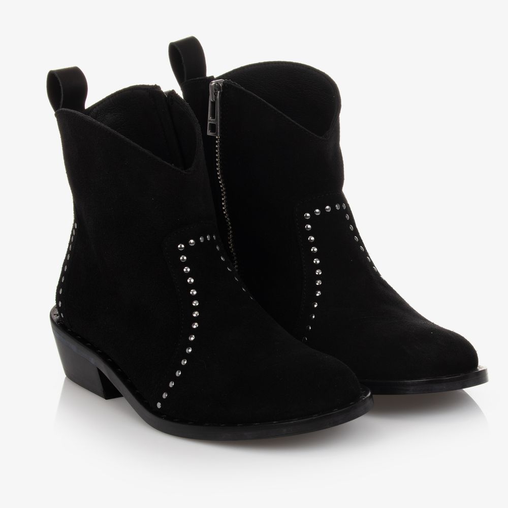 Zadig&Voltaire - Schwarze Teen Wildlederstiefel (M)  | Childrensalon