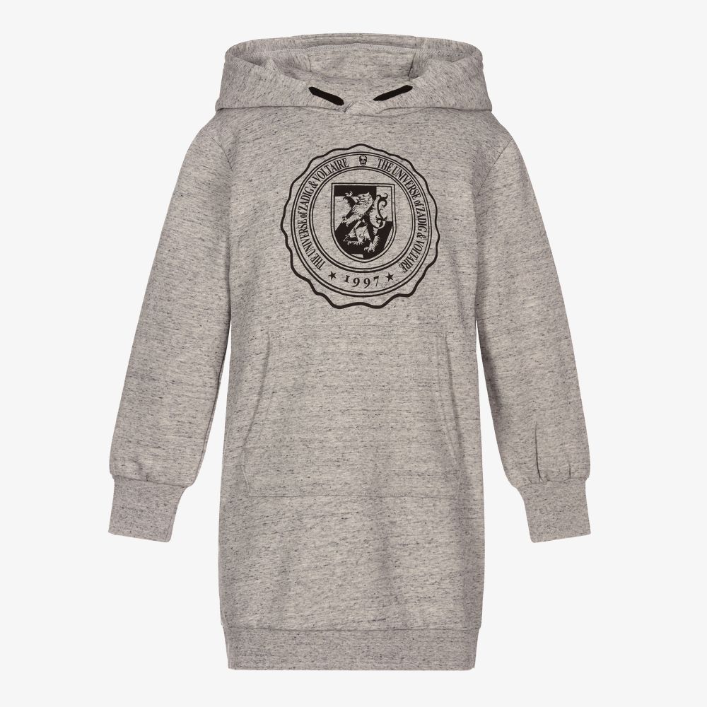 Zadig&Voltaire - Teen Grey Logo Hooded Dress  | Childrensalon