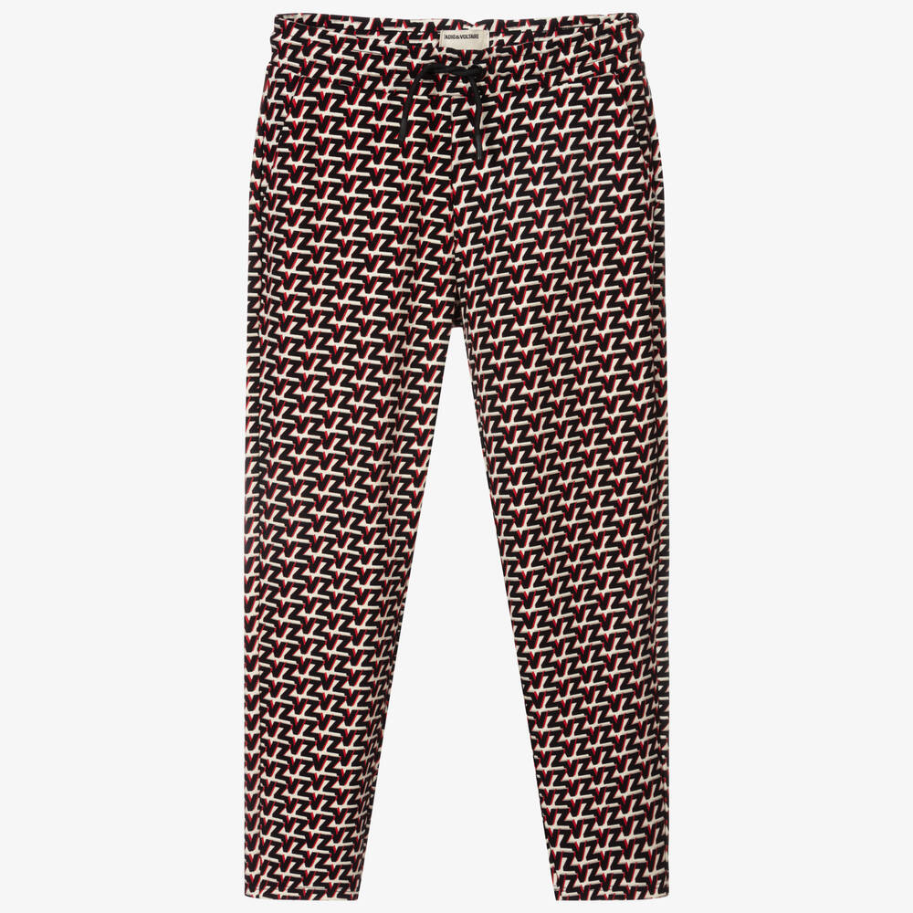 Zadig&Voltaire-Red & Black Logo Trousers | Childrensalon Outlet