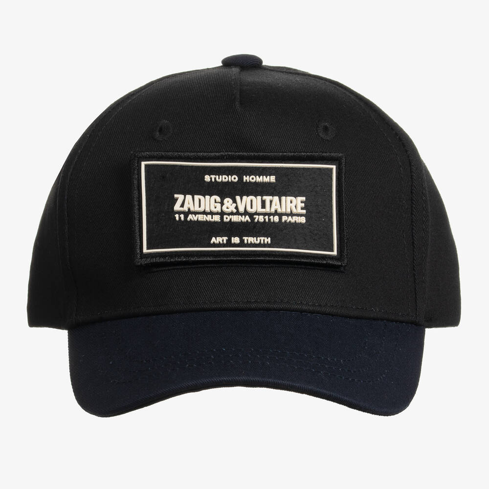 Zadig&Voltaire-Teen Black & Blue Cotton Cap | Childrensalon Outlet