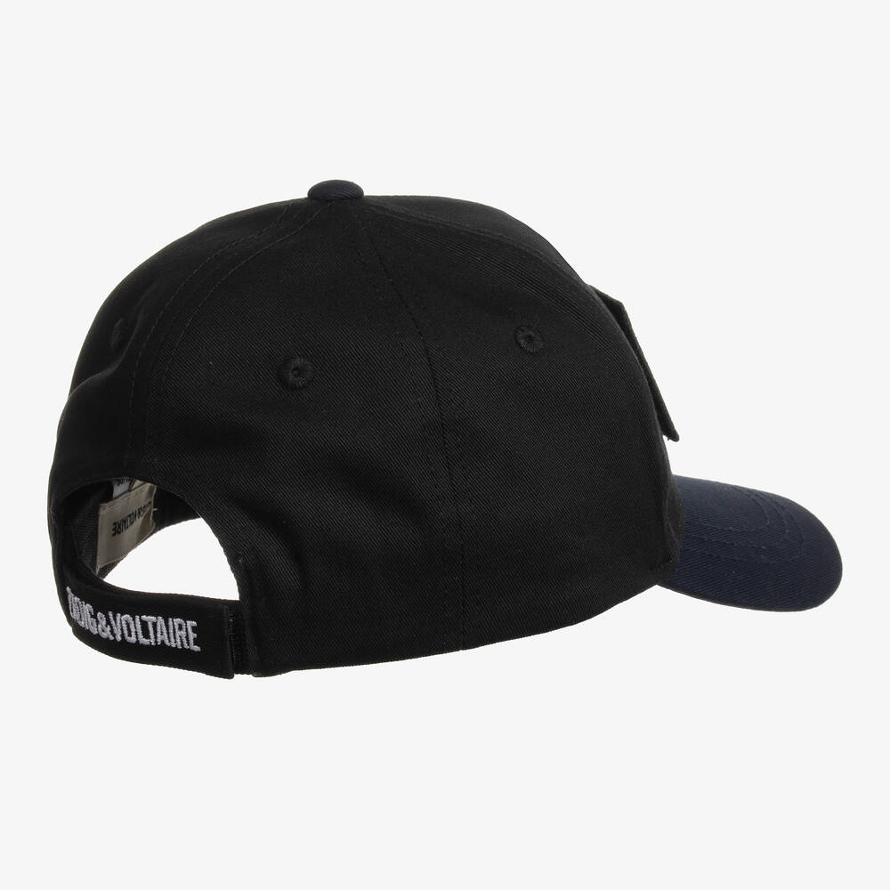 Zadig&Voltaire-Teen Black & Blue Cotton Cap | Childrensalon Outlet