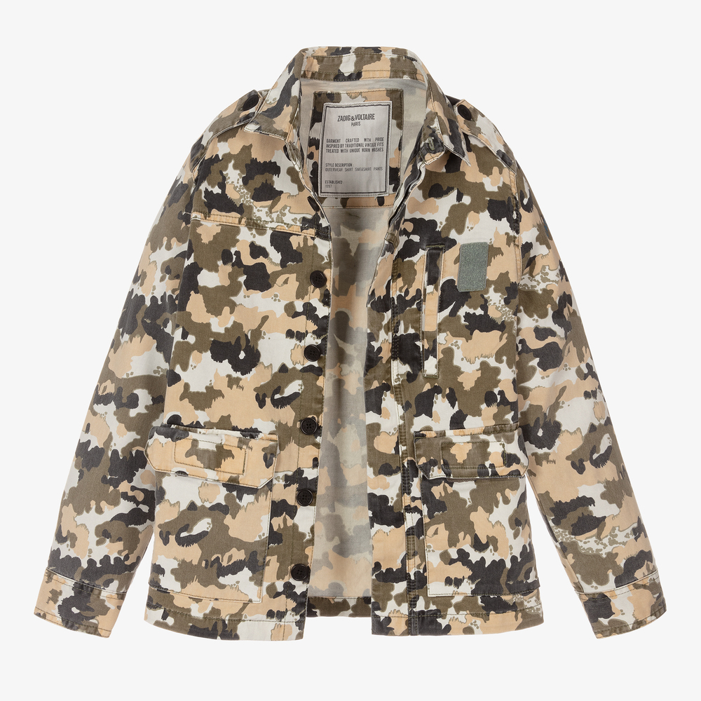 Zadig&Voltaire-Куртка с камуфляжным принтом для мальчиков-подростков | Childrensalon Outlet