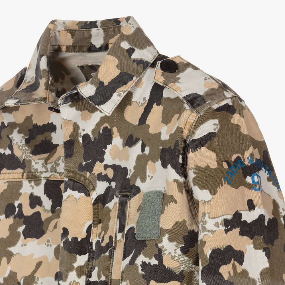 Zadig&Voltaire-Куртка с камуфляжным принтом для мальчиков-подростков | Childrensalon Outlet