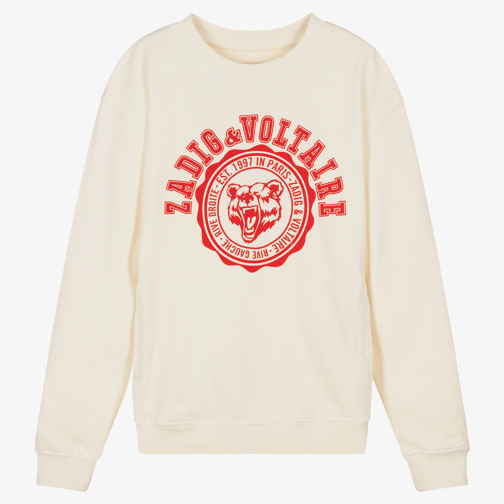 Zadig&Voltaire - Teen Boys Ivory Sweatshirt | Childrensalon Outlet