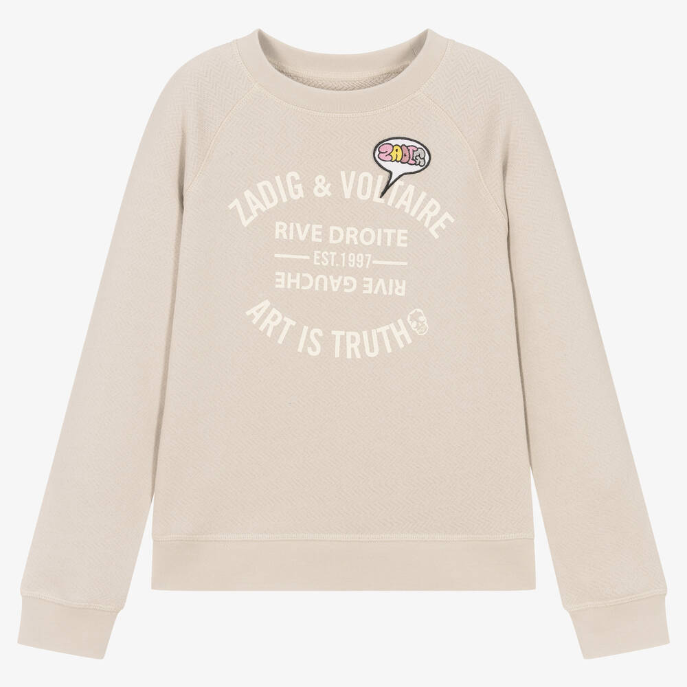 Zadig&Voltaire - Beiges Teen Sweatshirt (Mädchen)  | Childrensalon