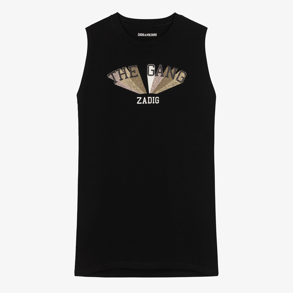 Zadig&Voltaire - فستان تينز قطن لون أسود | Childrensalon